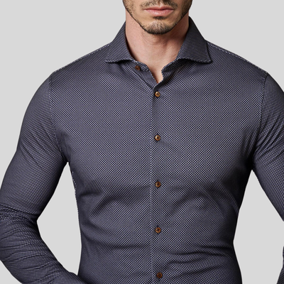 Gotstyle Fashion - Desoto Collar Shirts Diamond Pattern Jersey Shirt - Purple