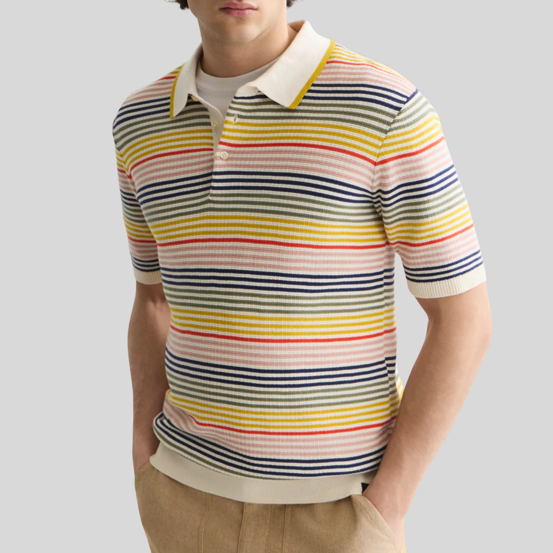 Scotch & Soda Multi Stripe Knit Polo Multi