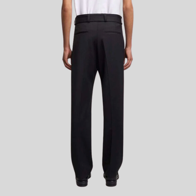 Gotstyle Fashion - Tiger Of Sweden Suits Relaxed Fit Belted Wool Blend Trouser - Black