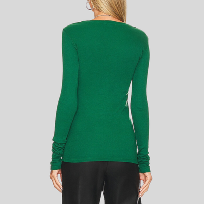 Gotstyle Fashion - LAmade Tops Waffle Knit Thermal Top - Dark Green