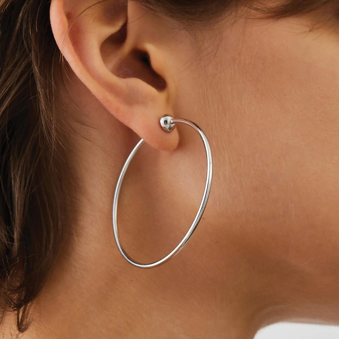 Gotstyle Fashion - Jenny Bird Jewellery Classic Hoop Earrings - Rhodium