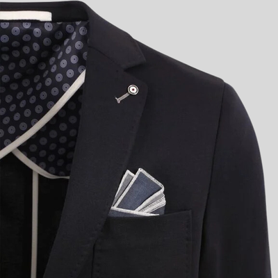 Gotstyle Fashion - Blue Industry Suits Jersey Patch Pocket Blazer - Dark Navy