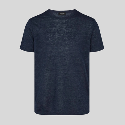Gotstyle Fashion - Sand T-Shirts Linen Knit Crew Neck Tee - Navy
