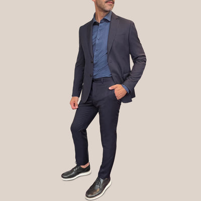 Gotstyle Fashion - Pal Zileri Suits Slim Fit Wool Pant - Navy