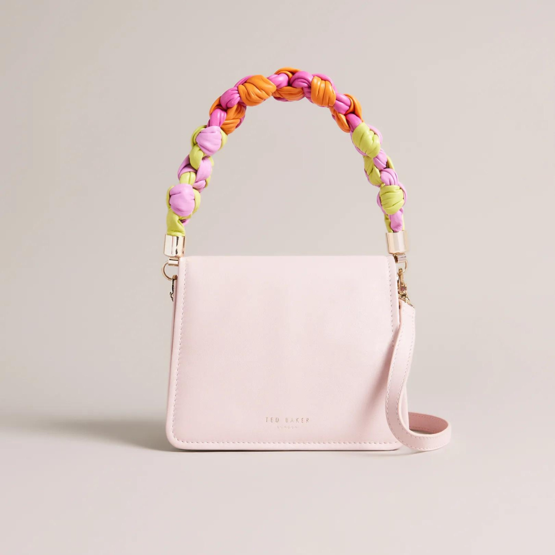 Ted Baker Knotted Handle Leather Crossbody Bag Pink – Gotstyle