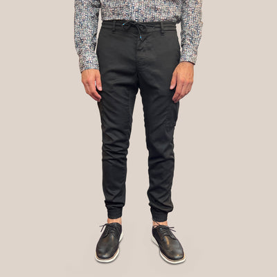 Gotstyle Fashion - Mason's Pants Extra Slim Drawstring Cargo Pant - Black