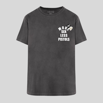 Gotstyle Fashion - Newtone T-Shirts Less Pistols Soft Crew Tee - Charcoal