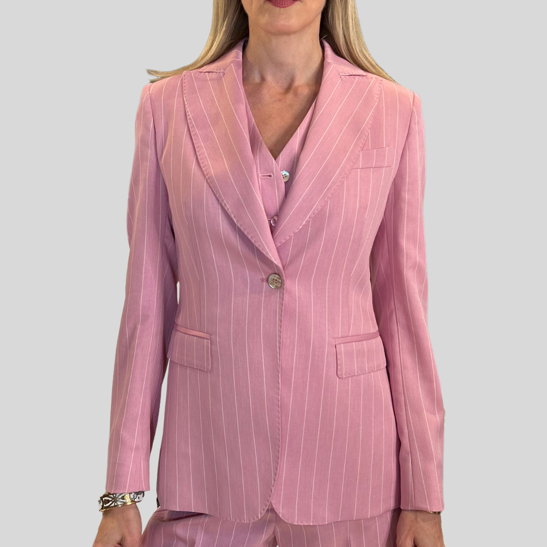 Pinstripe Blazer Pink Stripe Blazer Boohoo Womens Pastel Pink