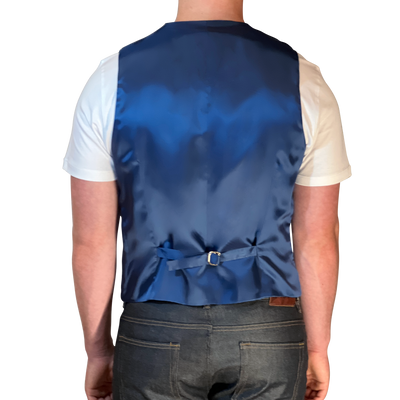Gotstyle Fashion - Christopher Bates Vests Linen / Wool Blend Vest - Blue