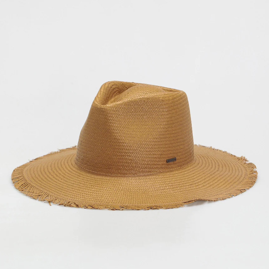 Jo Straw Frayed Fedora Copper