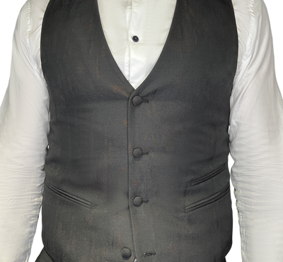 Gotstyle Fashion - Digel Vests Patterned Slim Fit Ceremony Vest - Black