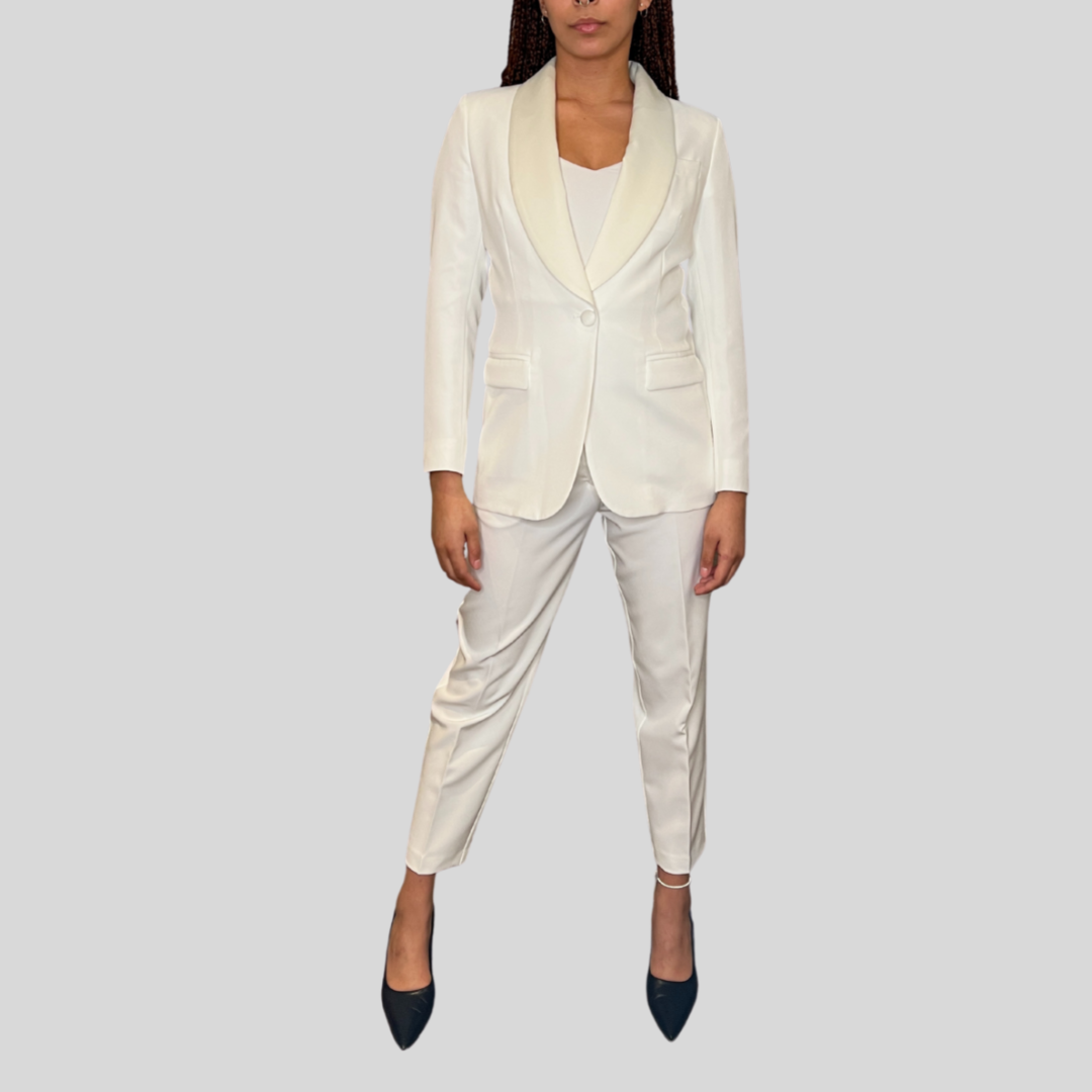 Gotstyle Fashion - Normeet Blazers Shawl Collar Blazer - White