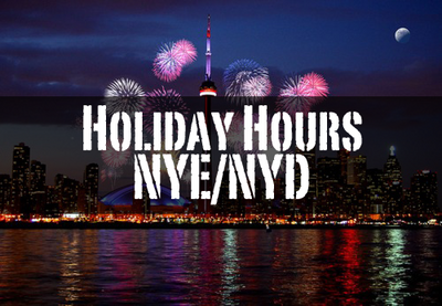 Holiday Hours NYE/NYD