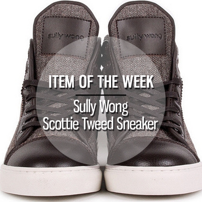 Sully Wong Scottie High-Top Tweed Sneaker