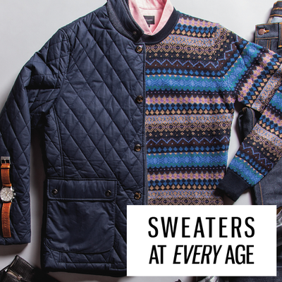 How To Wear A Holiday Sweater At Every Age