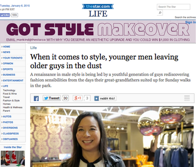 The Toronto Star Talks Men's Style Renaissance With Melissa Austria