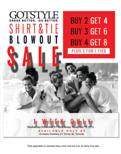 Shirt & Tie Blowout Sale!