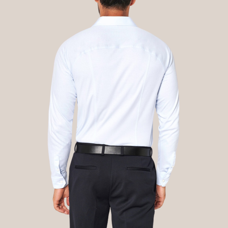 Gotstyle Fashion - Desoto Collar Shirts Basic Jersey Shirt with Kent Collar - Light Blue