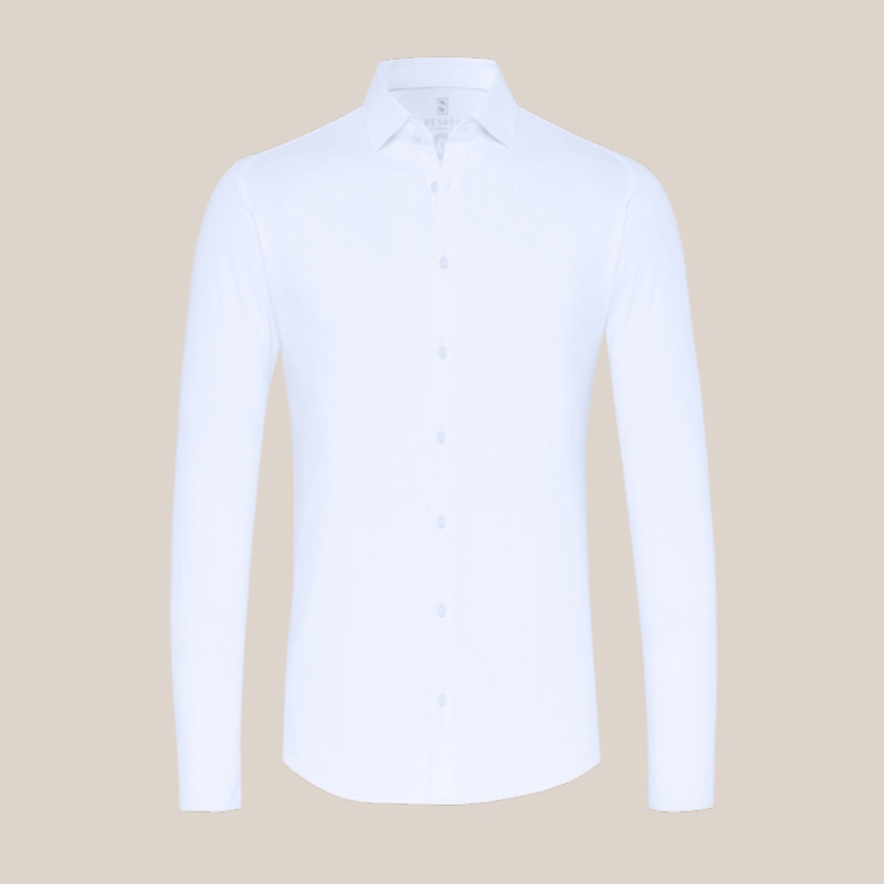 Gotstyle Fashion - Desoto Collar Shirts Basic Jersey Shirt with Kent Collar - Light Blue