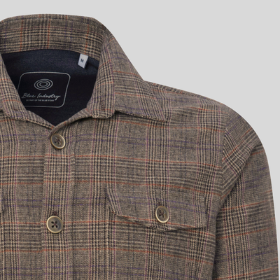 Gotstyle Fashion - Blue Industry Jackets Plaid Checks Flannel Work Shirt - Brown