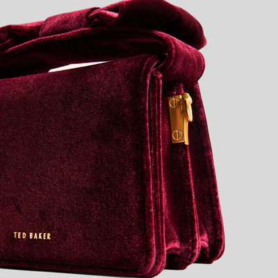 Gotstyle Fashion - Ted Baker Bags Bow Detail Velvet Flap Over Bag - Purple