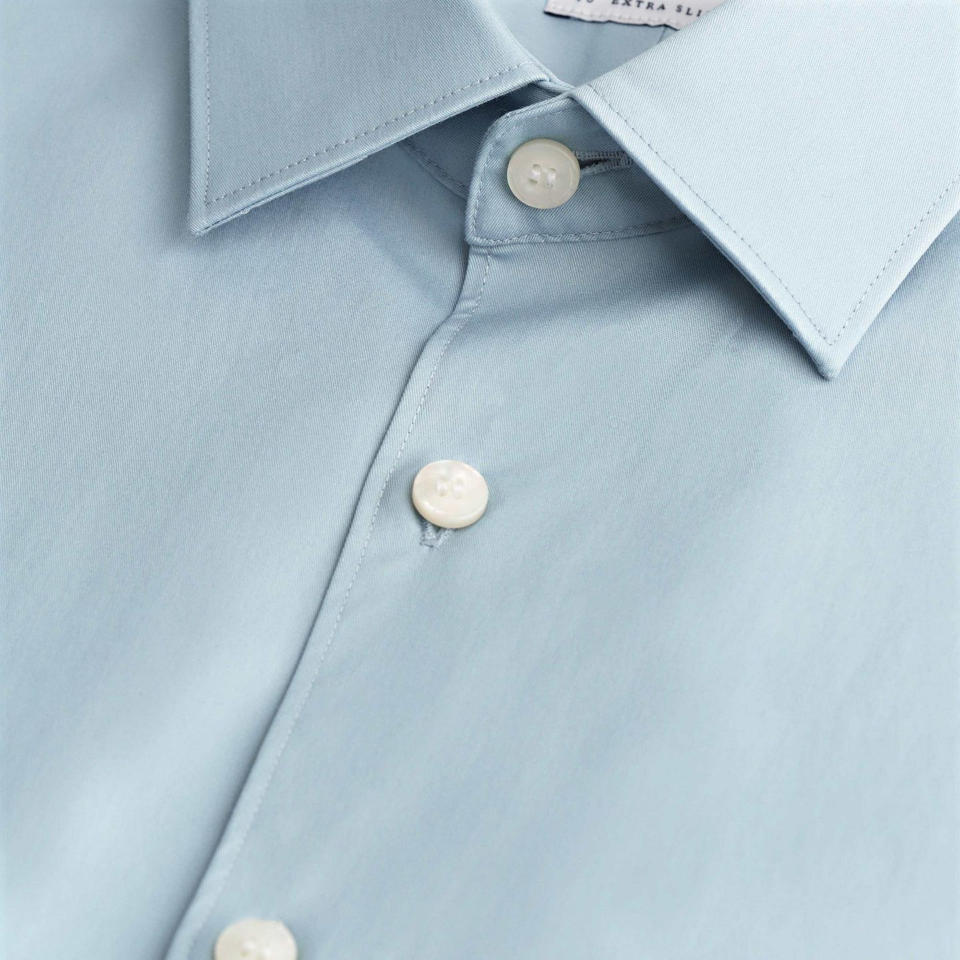 Gotstyle Fashion - Tiger Of Sweden Collar Shirts Twill Stretch Cotton Blend Shirt - Light Blue