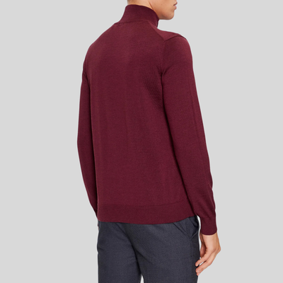 Gotstyle Fashion - Joop! Sweaters Quarter Zip Mock Neck Sweater - Merlot
