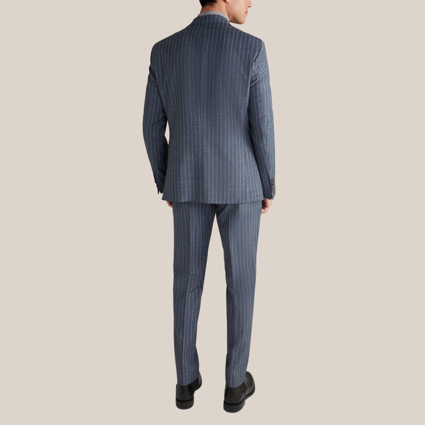 Gotstyle Fashion - Joop! Suits Broken Pinstripe Stretch Wool Suit - Blue