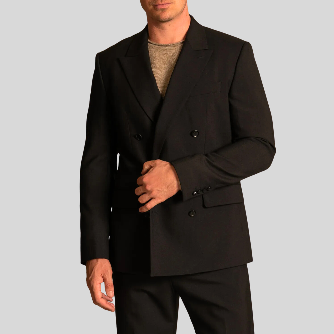 Gotstyle Fashion - Strellson Suits Double Breasted Slim Fit Wool Blazer - Black