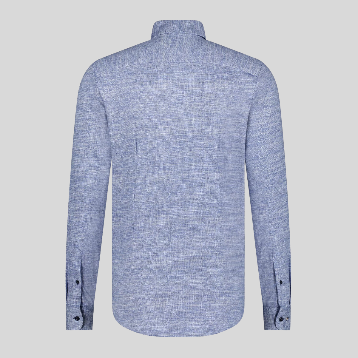 Gotstyle Fashion - Blue Industry Collar Shirts Crosshatch Weave Jersey Shirt - Denim