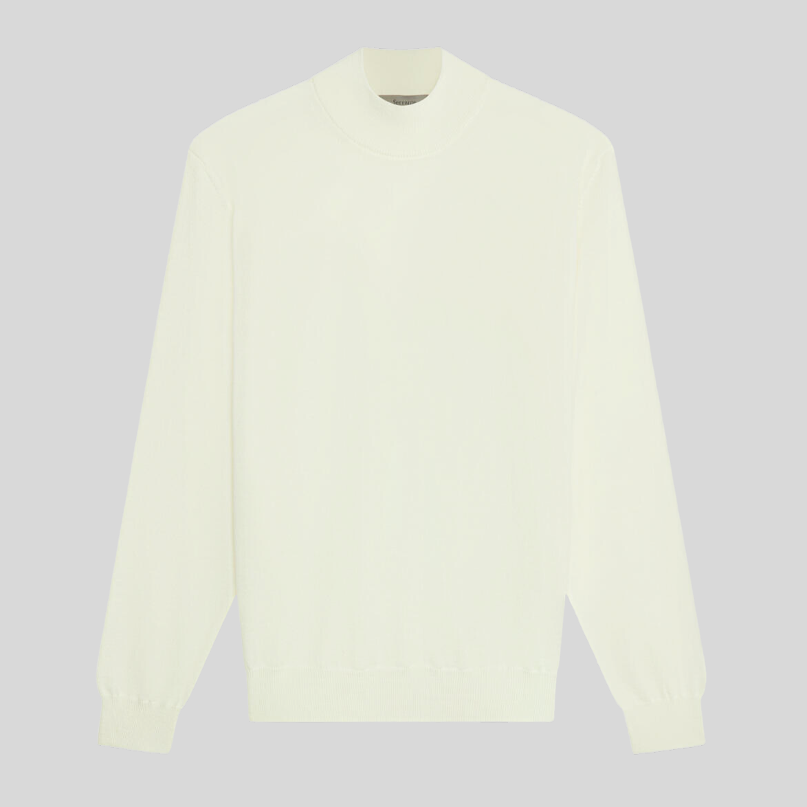 Merino Mock Neck Sweater - Ivory