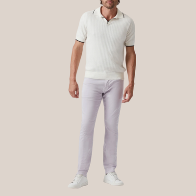 Tapered Mid Rise Chinos - Lilac
