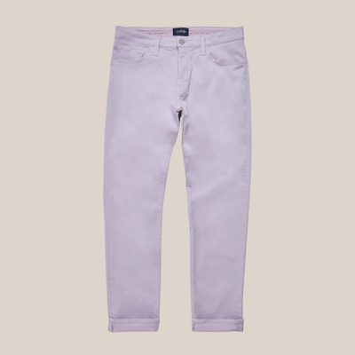Tapered Mid Rise Chinos - Lilac