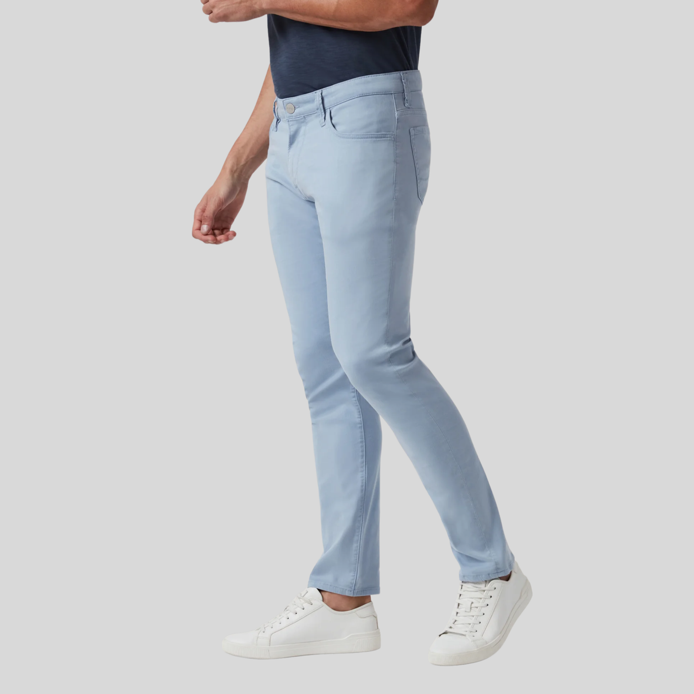 Tapered Mid Rise Chinos - Sky