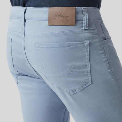 Tapered Mid Rise Chinos - Sky