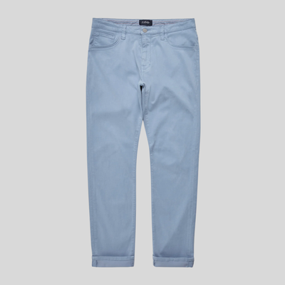 Tapered Mid Rise Chinos - Sky