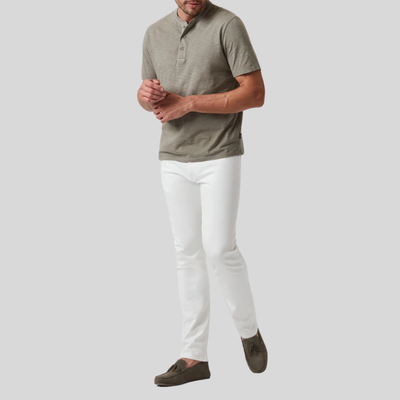 Tapered Mid Rise Chinos - White