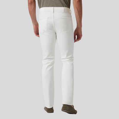 Tapered Mid Rise Chinos - White