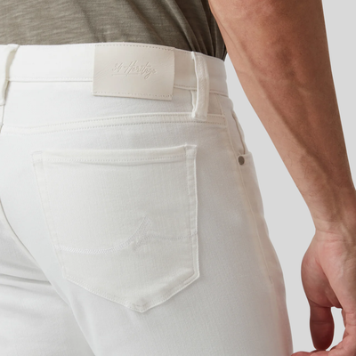 Tapered Mid Rise Chinos - White