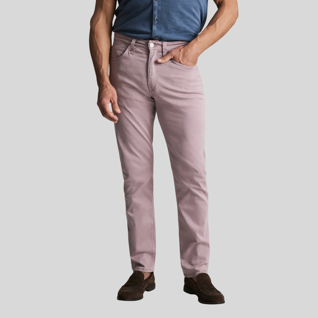 34 Heritage Straight Leg Twill Trousers Light Purple