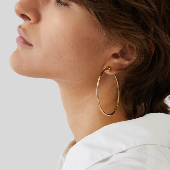 Classic Hoop Earrings - Medium - Gold