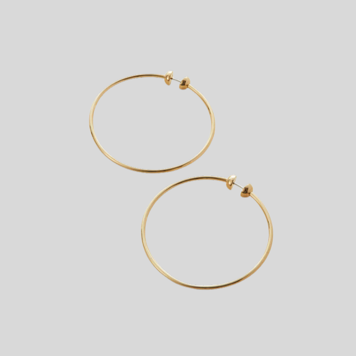 Classic Hoop Earrings - Medium - Gold