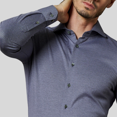 Gotstyle Fashion - Desoto Collar Shirts Twill Luxury Knit Jersey Shirt - Purple