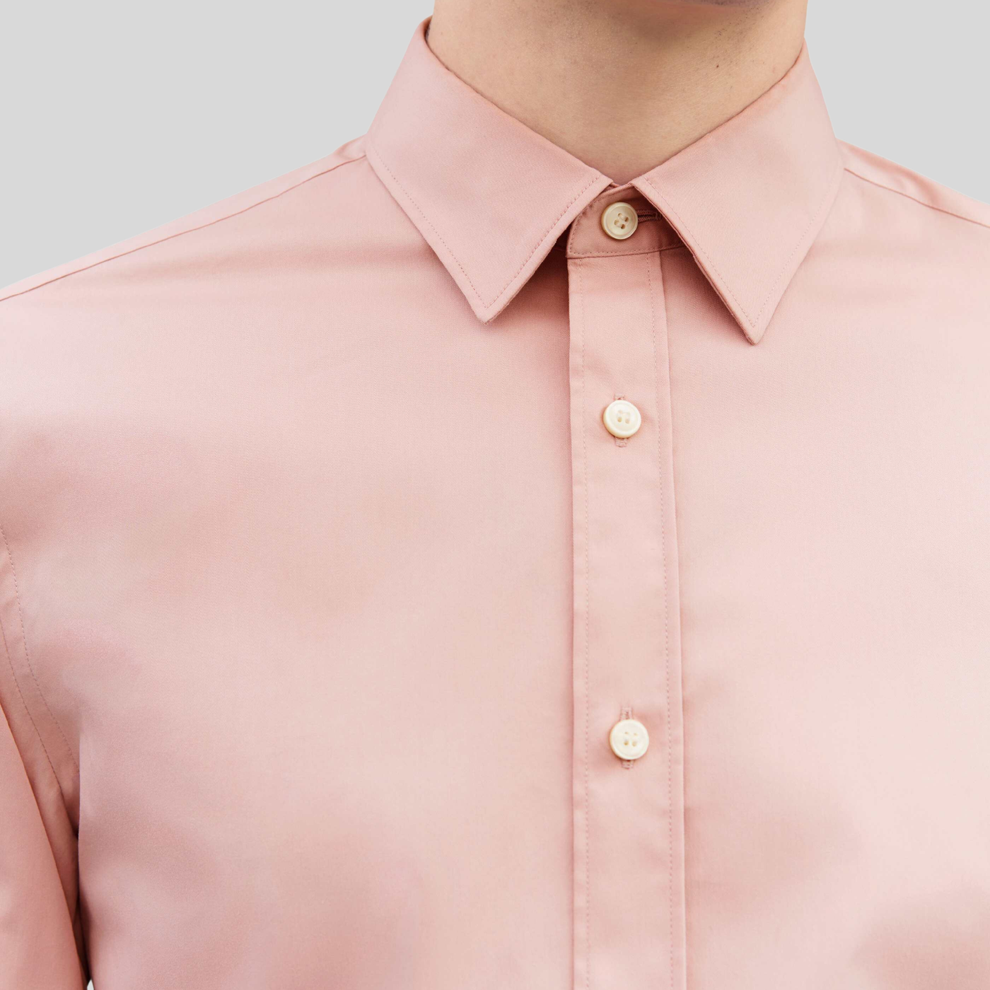 Gotstyle Fashion - Tiger Of Sweden Collar Shirts Twill Stretch Cotton Blend Shirt - Light Rose