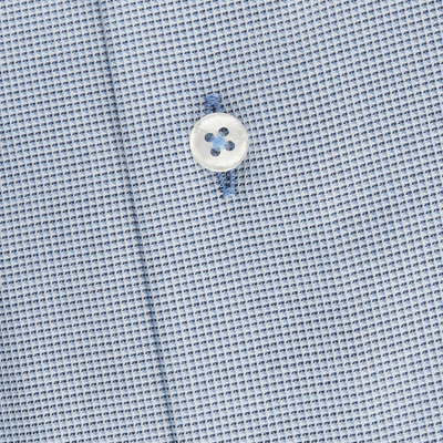 Gotstyle Fashion - Oscar Of Sweden Collar Shirts Micro Geometric Pattern Shirt - Blue