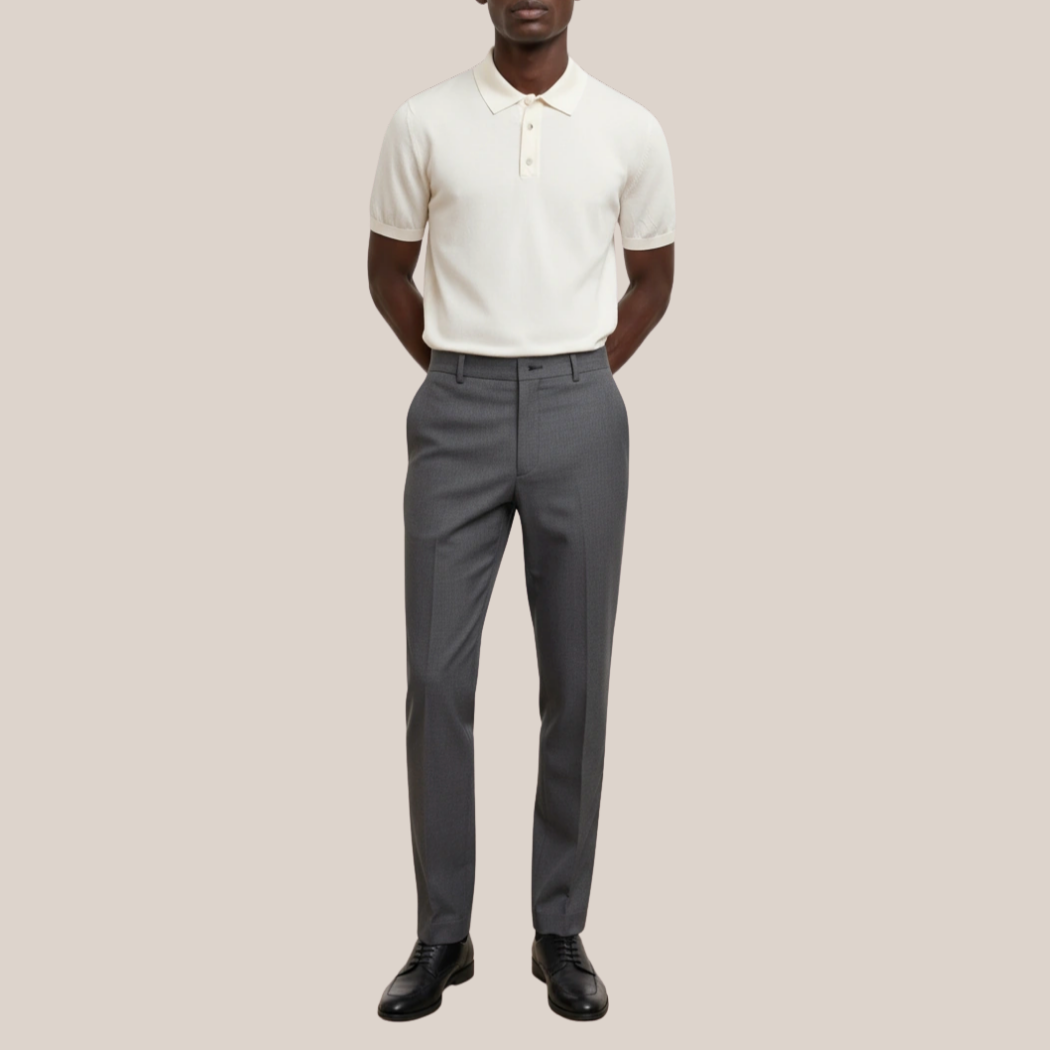 Knit Polo Shirt - Off-White