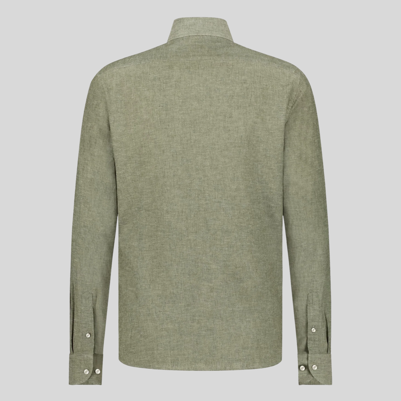 Gotstyle Fashion Blue Industry Melange Linen / Cotton Shirt - Green