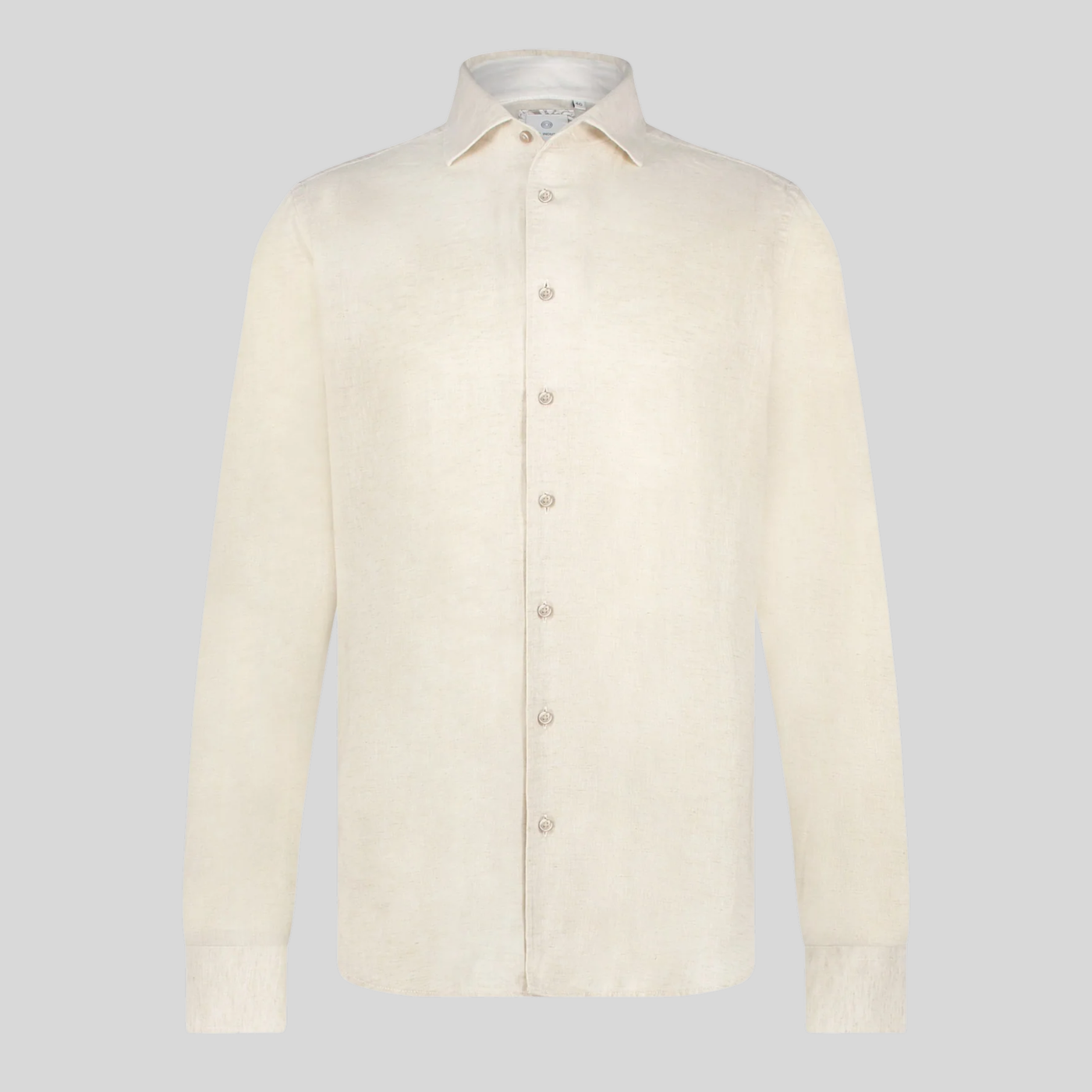 Gotstyle Fashion Blue Industry Melange Linen / Cotton Shirt - Sand