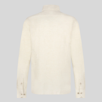 Gotstyle Fashion Blue Industry Melange Linen / Cotton Shirt - Sand