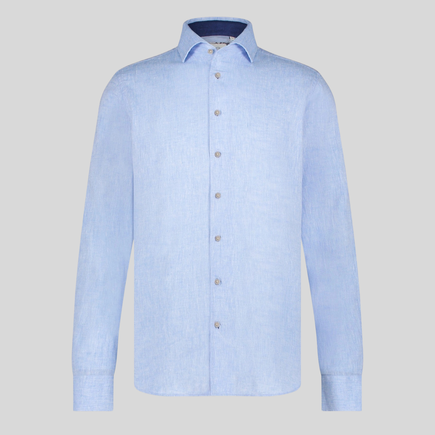Gotstyle Fashion Blue Industry Melange Linen / Cotton Shirt - Sky